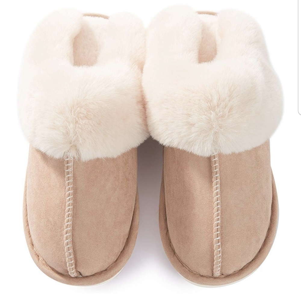 Fluffy Slippers Memory Foam Size 7/8